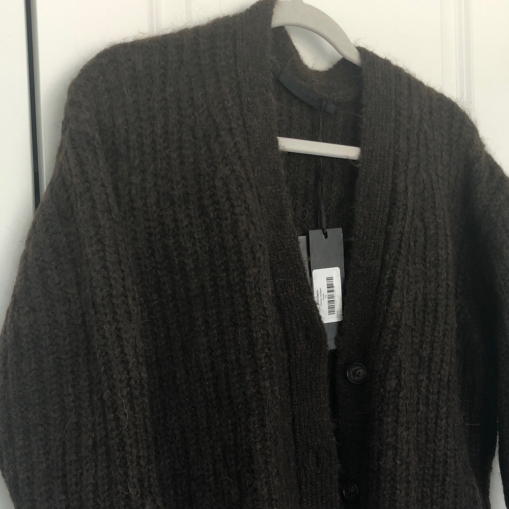 Jenni Kayne Dark Brown Cardigan Sweater - Picture 2 of 8